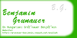 benjamin grunauer business card